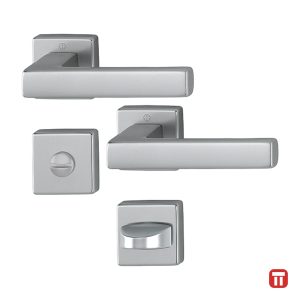Maner usa interior cu rozeta - HOPPE Toulon, baie, titan