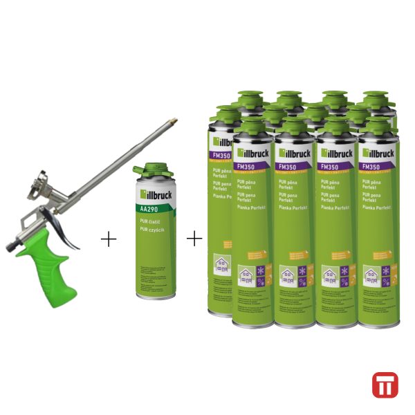 Pachet Promo Illbruck - 120 tuburi Spuma FM350 + Agent curățare AA290 + Pistol AA232